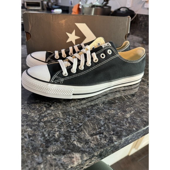 Converse Black Canvas All Star OX Low Sneakers AJ-679 Sz 10 Men 12 Lady Shoes